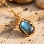 Pendentif "Œil de l’Univers" en Labradorite - - L'Arbre des Chakras