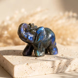 Éléphant "Gardien Protecteur" en Labradorite - - L'Arbre des Chakras