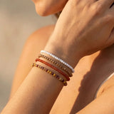 Bracelet Fin en Perles de Pierre de 4mm - - L'Arbre des Chakras