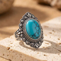 Bague "Ciel & Eau" en Turquoise - 6 - L'Arbre des Chakras