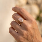 Bague "Éclat d’Amour" en Quartz Rose - - L'Arbre des Chakras