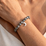 Bracelet "Sérénité Lunaire" en Pierre de Lune Grise - - L'Arbre des Chakras