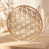 Fleur de Vie "Symbole d’Harmonie" en Bois Naturel - - L'Arbre des Chakras