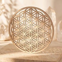 Fleur de Vie "Symbole d’Harmonie" en Bois Naturel - - L'Arbre des Chakras