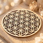 Fleur de Vie "Symbole d’Harmonie" en Bois Naturel - - L'Arbre des Chakras
