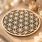 Fleur de Vie "Symbole d’Harmonie" en Bois Naturel - - L'Arbre des Chakras
