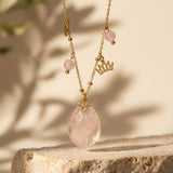 Collier "Cocon d'Amour" en Quartz Rose
