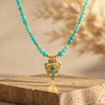 Collier "Œil Protecteur" en Amazonite