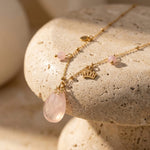Collier "Cocon d'Amour" en Quartz Rose