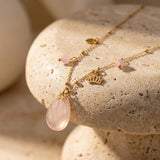 Collier "Cocon d'Amour" en Quartz Rose