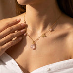 Collier "Cocon d'Amour" en Quartz Rose