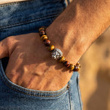 Bracelet "Instinct Royal" en Œil de Tigre & Œil de Taureau