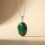 Pendentif "Renaissance Intérieure" en Malachite