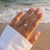Bague Ajustable "Séléné" en Pierre de Lune