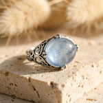 Bague Ajustable "Voix de l’Âme" en Aigue-Marine