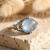 Bague Ajustable "Voix de l’Âme" en Aigue-Marine