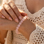Bracelet "Amour Inconditionnel" en Quartz Rose