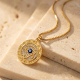 Collier "Symbole de Protection" Oeil d’Horus Doré - - L'Arbre des Chakras