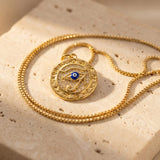 Collier "Symbole de Protection" Oeil d’Horus Doré - - L'Arbre des Chakras