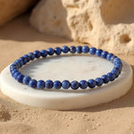 Bracelet Fin en Pierres Naturelles de 4mm - Lapis Lazuli / 17cm - L'Arbre des Chakras