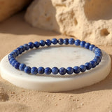 Bracelet Fin en Pierres Naturelles de 4mm - Lapis Lazuli / 17cm - L'Arbre des Chakras