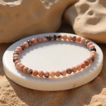 Bracelet Fin en Perles de Pierre de 4mm - - L'Arbre des Chakras