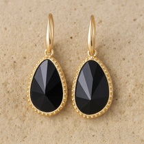 Boucles d'Oreilles "Symbole de Force" en Onyx - - L'Arbre des Chakras