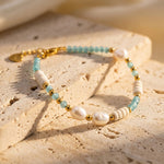 Bracelet "Océan Paisible" & Perles d’Eau Douce - - L'Arbre des Chakras