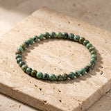 Bracelet Fin en Perles de Pierre de 4mm - Turquoise Africaine / 17cm - L'Arbre des Chakras