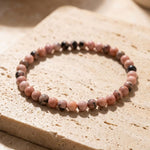 Bracelet Fin en Perles de Pierre de 4mm - - L'Arbre des Chakras