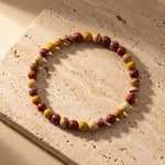 Bracelet Fin en Perles de Pierre de 4mm - Mokaïte / 17cm - L'Arbre des Chakras