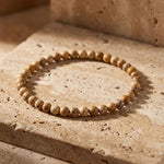 Bracelet Fin en Perles de Pierre de 4mm - - L'Arbre des Chakras