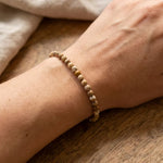 Bracelet Fin en Perles de Pierre de 4mm - - L'Arbre des Chakras
