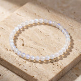 Bracelet Fin en Perles de Pierre de 4mm - - L'Arbre des Chakras