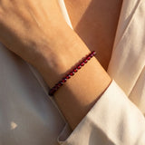 Bracelet Fin en Perles de Pierre de 4mm - - L'Arbre des Chakras