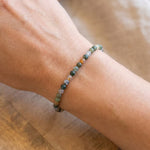 Bracelet Fin en Perles de Pierre de 4mm - - L'Arbre des Chakras