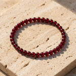 Bracelet Fin en Perles de Pierre de 4mm - - L'Arbre des Chakras